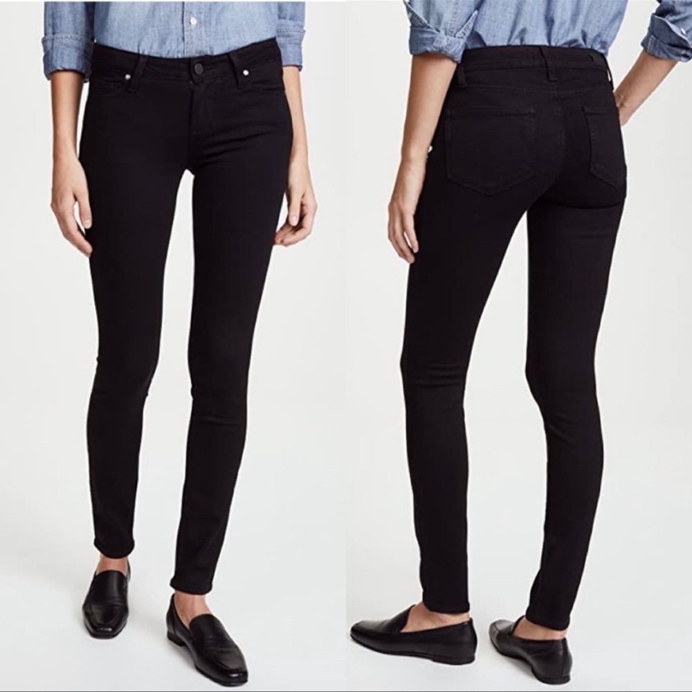 Paige dark black stretch denim 🔥
